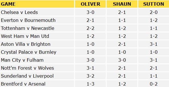 Premier League Predictions