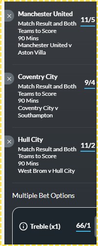 Win & Both Teams to Score Trixie