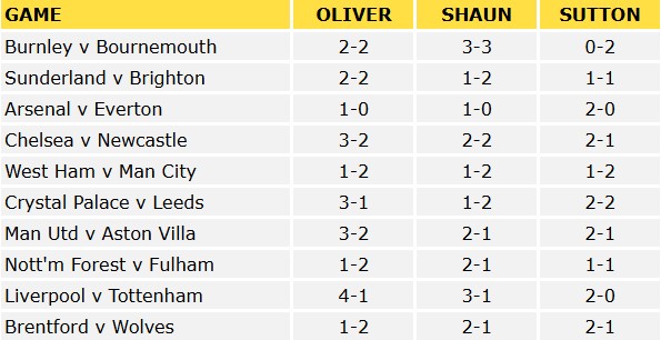 Premier League Predictions