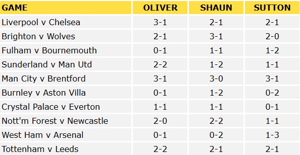 Premier League Predictions